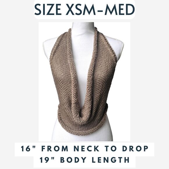 Handmade Knit‎ Drape Neck Top - Picture 2 of 8